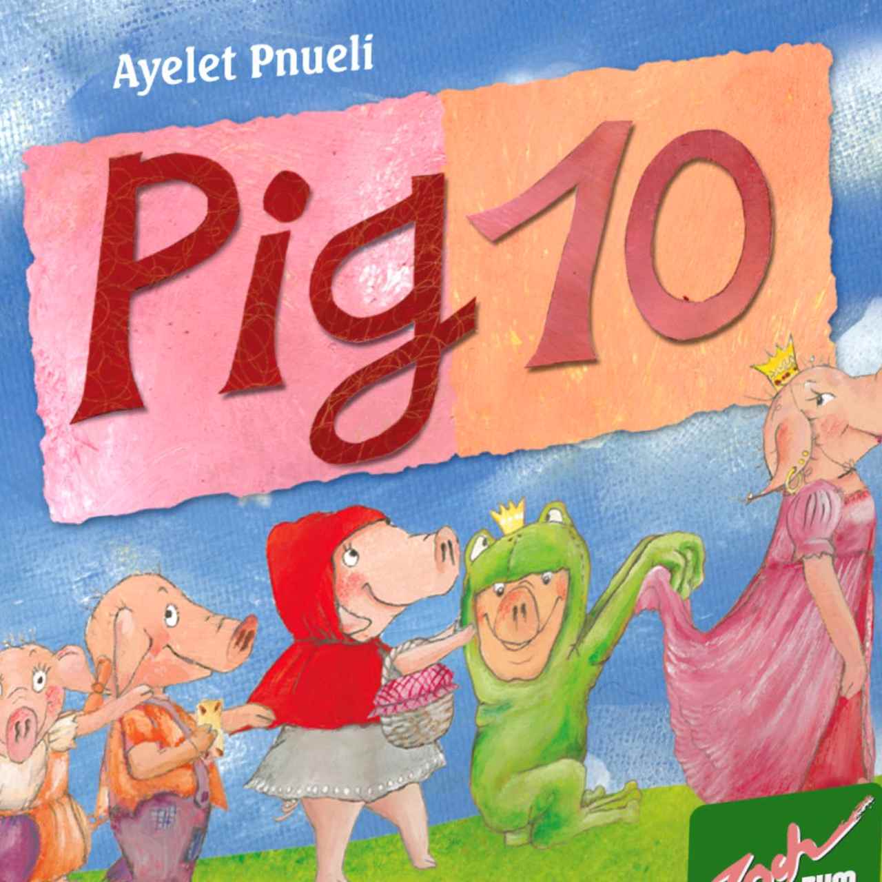 Kartenspiel Pig 10, Schweine, die eine Polonaise tanzen