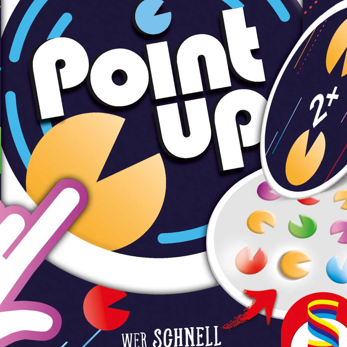 Point Up Kartenspiel mit farbigen Kreisen
