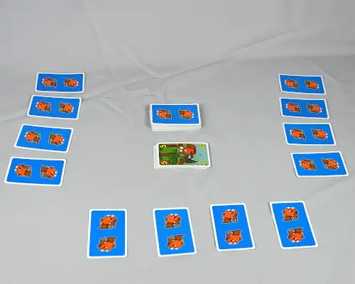 Biberbande alle Karten liegen das gesamte Spiel verdeckt